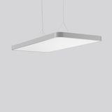 TRIONA rectangle, 104 W, 12900 lm, 830, silver, DALI Pendant luminaire