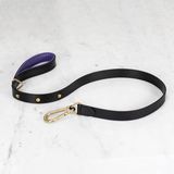DOG LEAD / CROSS / BLACK / PURPLE / BRASS (27MM)