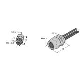 Female Flange with Stranded Wires, Front-mounted Female Flange with Stranded Wires, Front-mounted   PFKS3-0.2