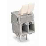 PCB terminal block finger-operated levers 2.5 mm² gray