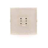 IP44 single socket outlet - transparent flap, Silver matt, metalic, 16A