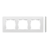 Triple frame, white, gray base