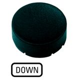 M22-XDH-S-GB4 Button plate, raised black, DOWN