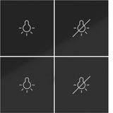 KNX pushbutton cover, 4-V, light on/off, A.x/C.x, night black glossy.