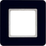 Frame 1gang, glass black