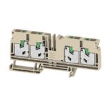 Feed-through terminal block, SNAP IN, beige, 6 mm², 41 A, 1000 V, Numb