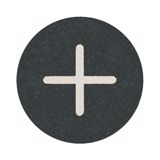 Button plate flat with inscription, black with white " + "