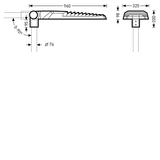 Post-top luminaires Lumega IQ 90 CLO (normal) Lens Grey ETDD 122W 16500lm 70 asymmetric wide (AB7L) IP66 IK08 5 SDCM
