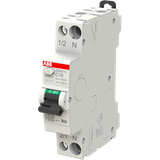 Residual current circuit breaker 1P+N, C Char. 16 A, 30ma, 6ka, Type F