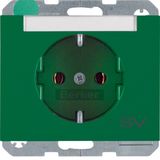 SCHUKO soc. out. "SV" imprint, K.1, green glossy