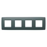 ONE INTERNATIONAL PLATE - IN PAINTED TECHNOPOLYMER - 2+2+2+2 MODULES HORIZONTAL - TEAL - CHORUSMART