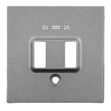 USB charger socket cover, anthracite