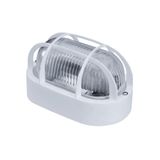 OVAL-7040 STYL, E27, 25W, black-polypropylene, cover transparent-glass, IP44, plastic cage
