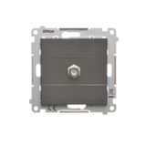Single earial socket type "F", module, black matt