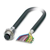 SACCBP-FS-17CON-M16/2,0-PVCSCO - Device connector, rear mounting