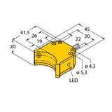 Inductive Sensor For Rotary Actuators   NI4-DS20-2Y1X2