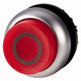 M22-DLH-R-X0 Illuminated pushbutton actuator, RMQ-Titan, Extended, momentary, red, inscribed, Bezel: titanium