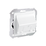 Single angled Keystone IT/telephone socket cover, white