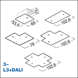 ABD-PL EINSP-M 3PH/L3+DALI WH - cover central feed