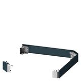 Base corner pieces with cover for corner cubicle, H: 100 mm D: 800 mm