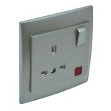 EARTH SOCK (BRITISH) W/SWITCH & PILOT LAMP AL