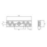Anchor Bracket type D and rubber sheet 110x130 mm