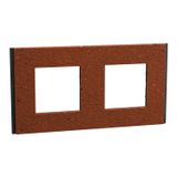 Unica Deco Signature - Trim Plate - Terracotta - 2P green horiz