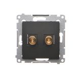 Loudspeaker socket, black matt