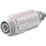 4 mm socket, screw connection, mounting Ø 12 mm, CAT II, white, 66.9684-29