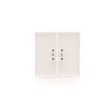 Double button for switches and push buttons, white matt