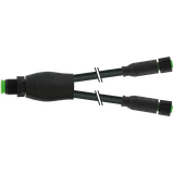 Y-Distributor M12 male / M12 female 0° A-cod. Lite PUR 3x0.34 bk  1m