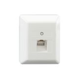 ClassEA iso U 1-way socket, surface-mounted, unshielded, pure white (similar to RAL 9010)