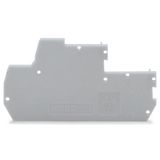 End and intermediate plate 1 mm thick gray