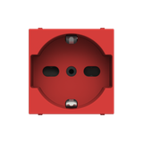 Italian P30/17 socket outlet 16/10A - 2M - Red