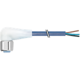 M12 female 90° A-cod. with cable LED F&B Pro TPE-S 5x0.34 bu 30m