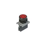 Complete unit with pushbutton, fixing adapter and contact