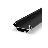 LED PROFILE J surface mounted 1m black matte acrylic/aluminum