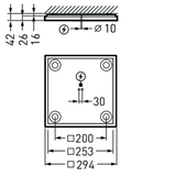 Surface-mounted luminaire Arimo Fit D Prisms Aluminium ET 18W 2000lm Wide (W) IP40 IK03 3 SDCM