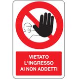 Prohibition sign - Al - 330x500 mm