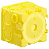 Conc. constr. B² one-gang junction box with plaster skin