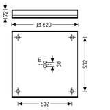 Surface-mounted luminaire Belviso D Prisms White ETDD 26W 4000lm Wide reduced glare UGR19 (W19) IK06 3 SDCM 6114151