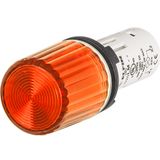Monolithic pilot light, BA9S, H 30, orange, direct supply