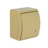 VW-7L Koala Universal/Two-Way Switch / without printed pictogram / with illumination / surface mounted IP44 beige VW 157-54