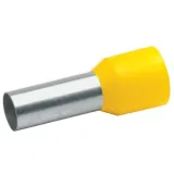 Insulated wire end ferrule, 25 mm², 36 mm/22 mm long, DIN 46228/4, yellow, 47822