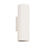 CARBON VERTICAL WALL LAMP WITH BEIGE MINIMALISTIC LAMPSHADE FOR DINING ROOM 2XGU10