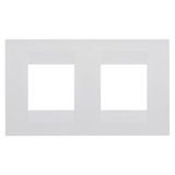 GEO INTERNATIONAL PLATE - IN PAINTED TECHNOPOLYMER - 2+2 MODULES HORIZONTAL - SATIN WHITE - CHORUSMART