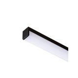 LED PROFILE H surface mounted 1m black matte acrylic/aluminum