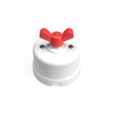 Switch/Diverter in white porcelain with butterfly nut