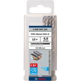 Metal drill bits HSS-G, DIN 338 4,8 x 52 x 83 mm 10 pcs.