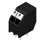 Printed circuit board terminals, 3.50 mm, Number of poles: 2, 135°, Solder pin length (l): 3.5 mm, black, PUSH IN with actuator, Clamping range, max. : 1.5 mm², Tube